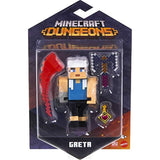 Minecraft Greta 3.25-in Collectible Battle Figure and Accessories, Based on Video Game, Imaginative Story Play Gift for Boys and Girls Age 6 and Older
