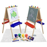 Melissa & Doug Deluxe Standing Easel & Companion Supply Set Bundle