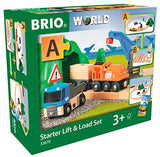 Brio Starter Lift&Load Set Wooden Toy Train, Multi