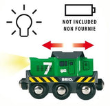 BRIO World 33214 - Freight Battery Engine - 1 Piece Wooden Toy Train Set for Kids Age 3 and Up