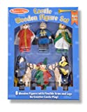 Melissa & Doug Castle Poseable Wooden Doll Set (8pc) for Castle and Dollhouse (3-4 inches each)