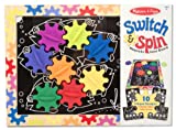 Melissa & Doug Switch and Spin Magnetic Gear Board - Educational Toy With 8 Gears and 5 Double-Sided Designs Board Game
