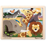 'African Animals' 12-Piece Wooden Jigsaw Puzzle + FREE Melissa & Doug Scratch Art Mini-Pad Bundle [90711]