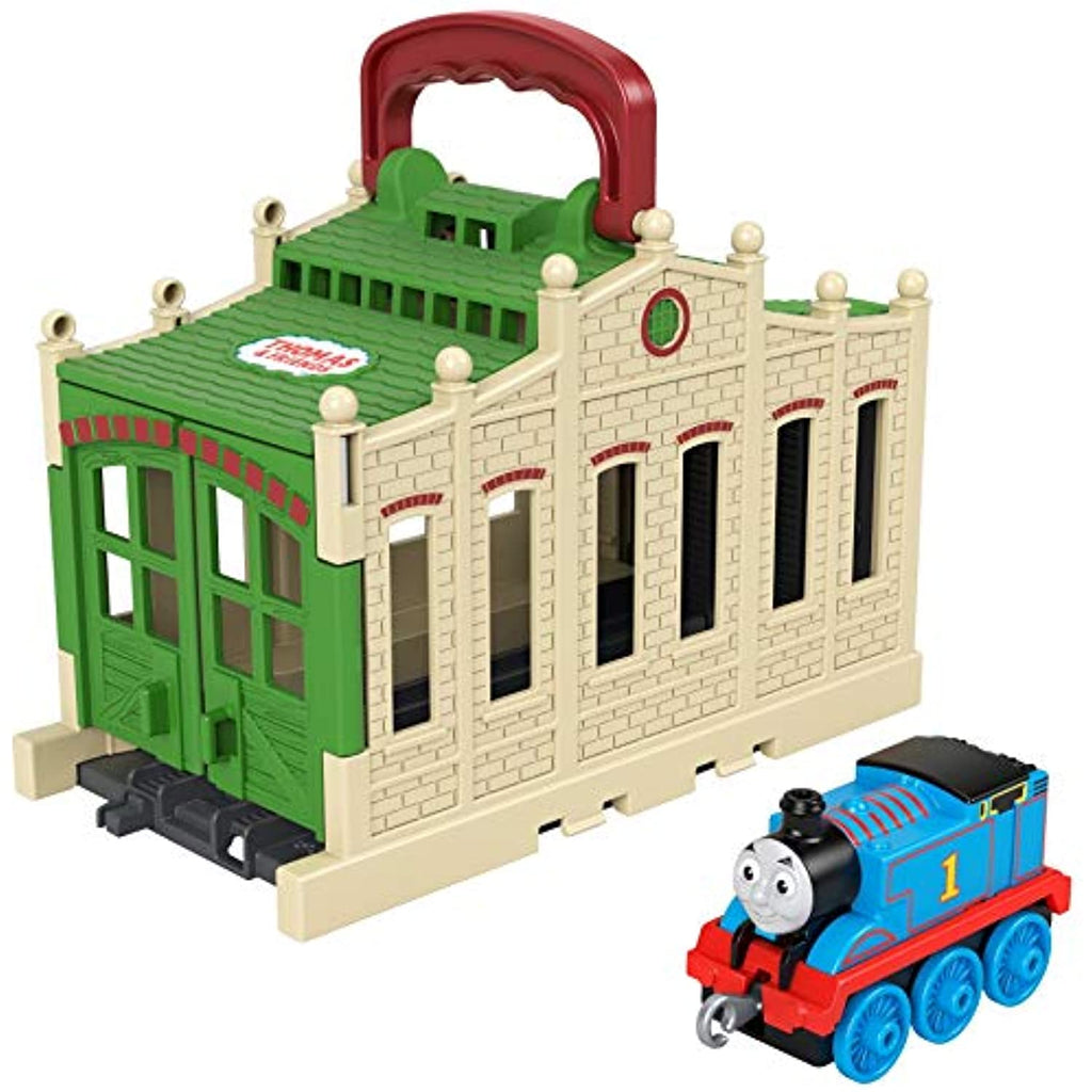 Thomas & Friends Connect & Go Thomas Shed, Push-Along Train Engine with take-Along Storage shed for Preschool Kids Ages 3 Years and up