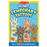 Melissa & Doug Blue: My First Temporary Tattoos - 100+ Kid-Friendly Tattoos & 1 Scratch Art Mini-Pad Bundle (02947)