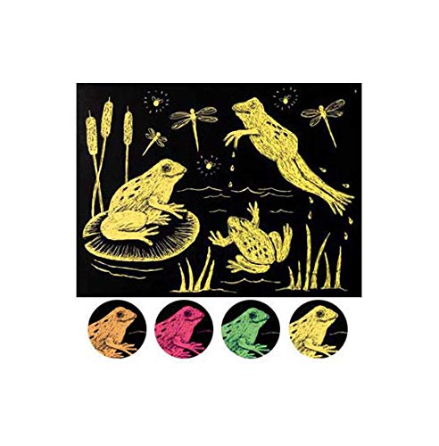 Melissa & Doug Scratch Art Paper, Fluorescent Assortment (8.5 x 11 inches) - 50 Sheets