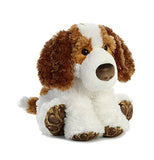 Aurora World Beagle Plush Dog, White/Brown, Medium