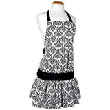 Flirty Aprons Women's Sadie Black Damask Apron