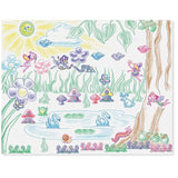 Melissa & Doug Wooden Stamp Set Bundle - Stamp a Scene - Fairy Garden and Bonus Rainbow Stamp Pad