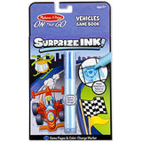 Melissa & Doug SurprizeInk! Vehicles Game Book: On-The-Go Series & 1 Scratch Art Mini-Pad Bundle (05286)