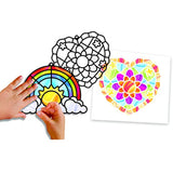 Melissa & Doug Hearts & Rainbow Ornaments: Stained Glass Made Easy Series & 1 Scratch Art Mini-Pad Bundle (09294)