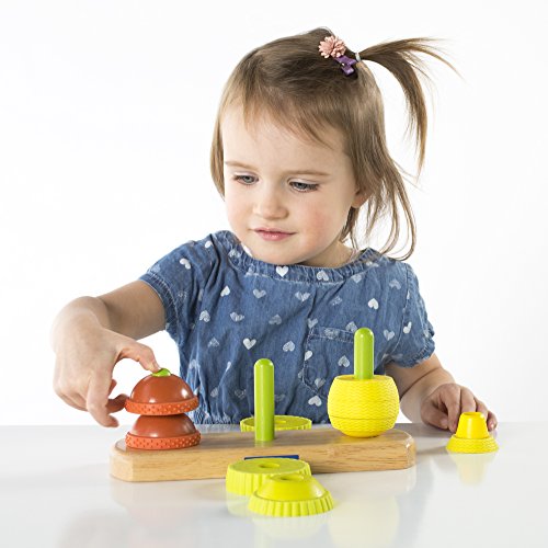Guidecraft Fruit Stacking, Manipulative Toddler Toy - Kids Early Learning Development Toys