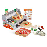 Melissa & Doug Top and Bake Wooden Pizza Counter Play Food Set (Pretend Play, Helps Support Cognitive Development, 34 Pieces, 7.75" H x 9.25" W x 13.25" L)
