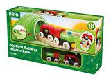 BRIO World - 33726 My First Railway Starter Pack | 9 Piece Train Toy with Accessories and Wooden Tracks for Kids Ages 18 Months and Up