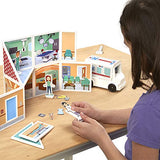 Melissa & Doug Magnetivity Magnetic Tiles Building Playset – Hospital with Ambulance Vehicle (83 Pieces, STEM Toy)