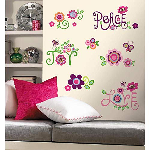RoomMates Love, Joy, Peace Peel and Stick Wall Decals,Multicolor,10 inch  x 18 inch