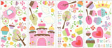 RoomMates Happi Cupcake Land Peel and Stick Wall Decals,Multicolor