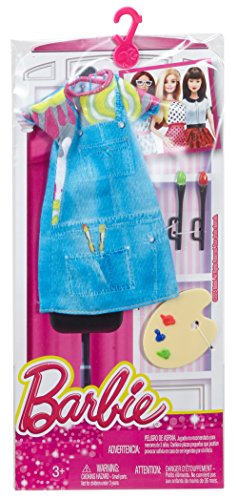 Barbie Fashions - Painting Pretty Artist Barbie Doll Outfit With Color Palette & Paintbrushes