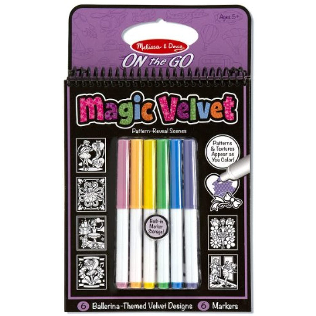 Melissa & Doug Ballerina: Magic Velvet Pattern Reveal Scenes & 1 Scratch Art Mini-Pad Bundle (05395)