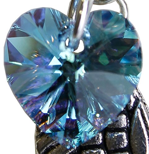 Woodstock Angel Wing Earrings, Aquamarine Colored Swarovski(R) Crystal