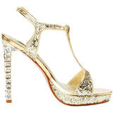 Touch Ups Women's Darcy Platform Sandal,Gold Glitter,9.5 M US