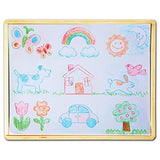 Melissa & Doug Wooden Stencil Box Set & 1 Scratch Art Mini-Pad Bundle (09331)