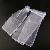 PIXNOR Sheer Organza Wine Bottle Cover Wrap Gift Bags Pack of 10 (White)