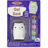 Melissa & Doug DYO Owl Bank: Decorate-Your-Own Kit & 1 Scratch Art Mini-Pad Bundle (09538)