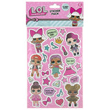 Bundle of 2 |L.O.L. Surprise! Party Favors - (Sticker Pack & Bendable Rubber Keychains)