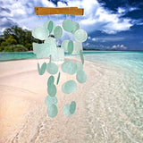 Woodstock Chimes C139 Asli Arts Collection Mini Capiz Chime, Aqua