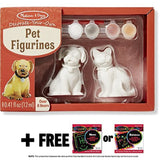 Pet Figurines Decorate-Your-Own Kit + FREE Melissa & Doug Scratch Art Mini-Pad Bundle [88664] by Melissa & Doug