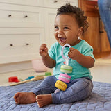 Fisher-Price My First Macaron Pretend Food TakeAlong Baby Rattle Activity Toy, Multicolor