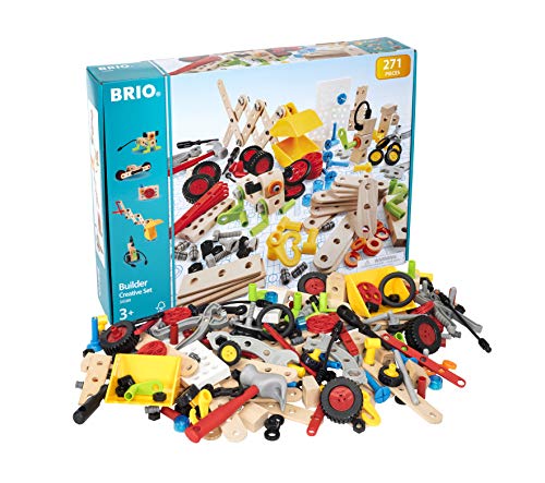 Brio Builder 34589 - Builder Creative Set - 271 Piece Construction Set STEM Toy with Wood and Plastic Pieces for Kids Age 3 and Up