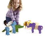 Guidecraft Block Mates - Safari Animal Themed Block Unit, Kids Learning & Educational Toys