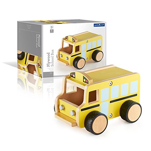 Guidecraft Plywood School Bus Play Vehicle Kids Toy