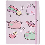 Pusheen GUND Purple Pastel Notebook Journal Bundle with Pastel Sticker Sheet