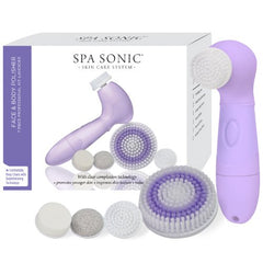 Spa Sonic Skin Care System Face and Body Polisher Professional Kit, Lavender