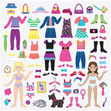 Melissa & Doug Puffy Sticker Set 6-Pack - Farm/Safari/Chipmunk/Dress-Up/Princess/Mermaid