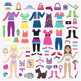 Melissa & Doug Puffy Sticker Set 6-Pack - Farm/Safari/Chipmunk/Dress-Up/Princess/Mermaid