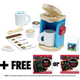Melissa & Doug Wooden Brew & Serve Coffee Set+ Free Scratch Art Mini-Pad Bundle