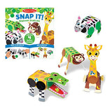 Melissa & Doug Snap It Safari Animals Beginner Craft Kit  Alligator, Zebra, Monkey, Giraffe (30190)