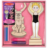 Ballerina: Wooden Magnetic Fashions Decorate-Your-Own Kit + FREE Melissa & Doug Scratch Art Mini-Pad Bundle [41812]