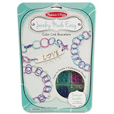 Melissa & Doug Color Link Bracelets: Jewelry Made Easy Series & 1 Scratch Art Mini-Pad Bundle (09472)