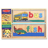 Melissa & Doug See & Spell Wooden Play Set + FREE Scratch Art Mini-Pad Bundle [29407]