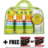 Melissa & Doug Giddy Buggy Bowling Set: Sunny Patch Outdoor Play Series & 1 Scratch Art Mini-Pad Bundle (06685)