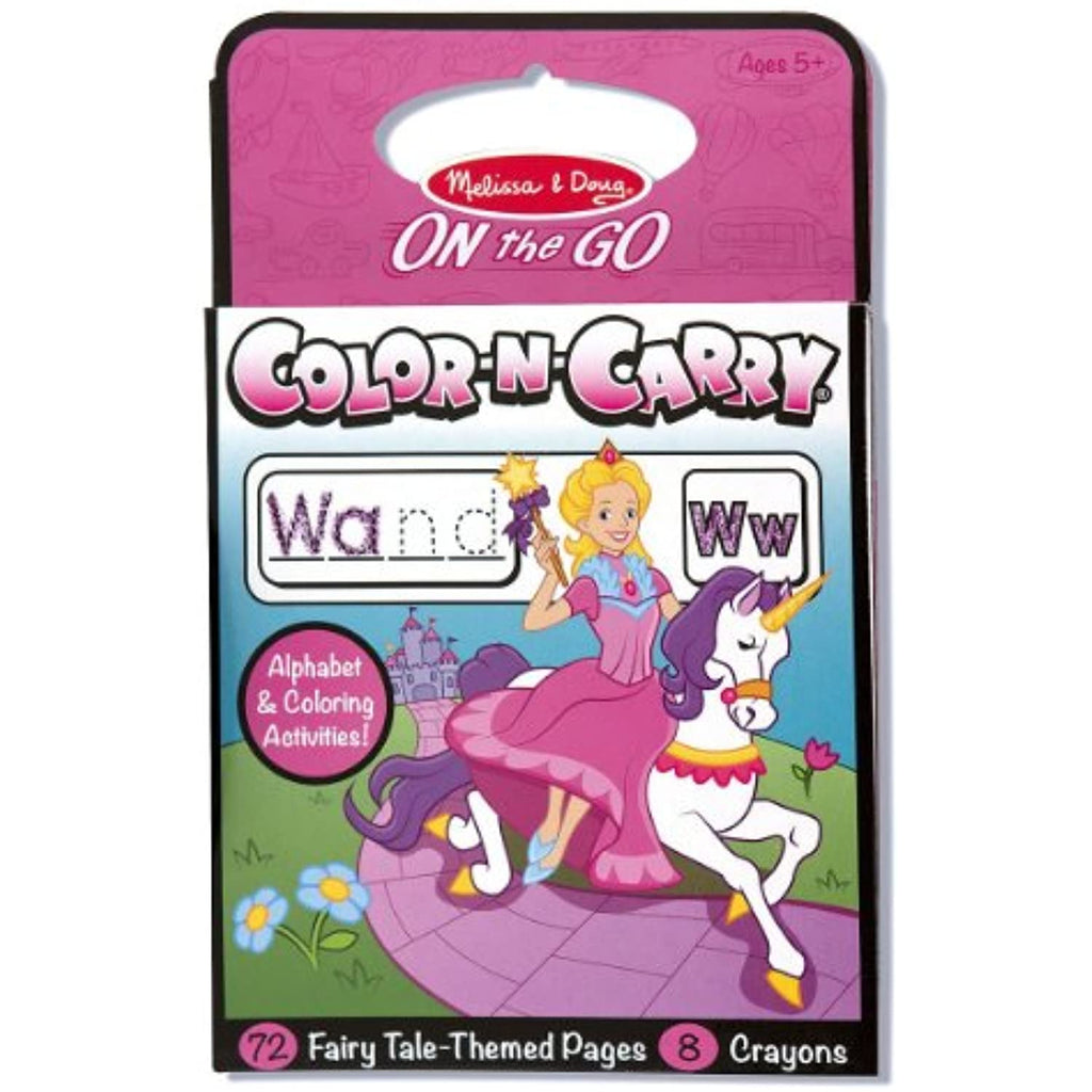 Melissa & Doug Fairy Tale: Color-n-Carry Coloring Book + FREE Scratch Art Mini-Pad Bundle [53921]