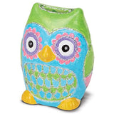 Melissa & Doug DYO Owl Bank: Decorate-Your-Own Kit & 1 Scratch Art Mini-Pad Bundle (09538)