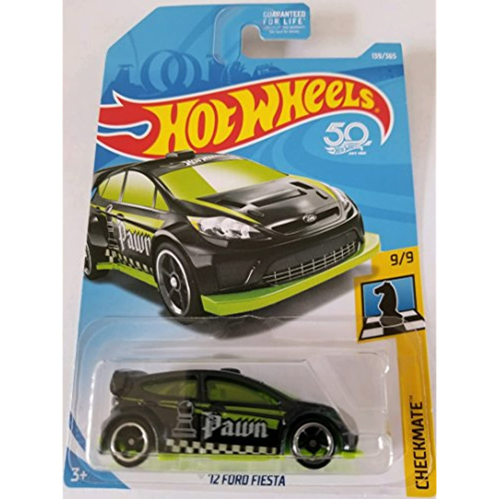 Hot Wheels 2018 50th Anniversary Checkmate '12 Ford Fiesta 139/365, Black