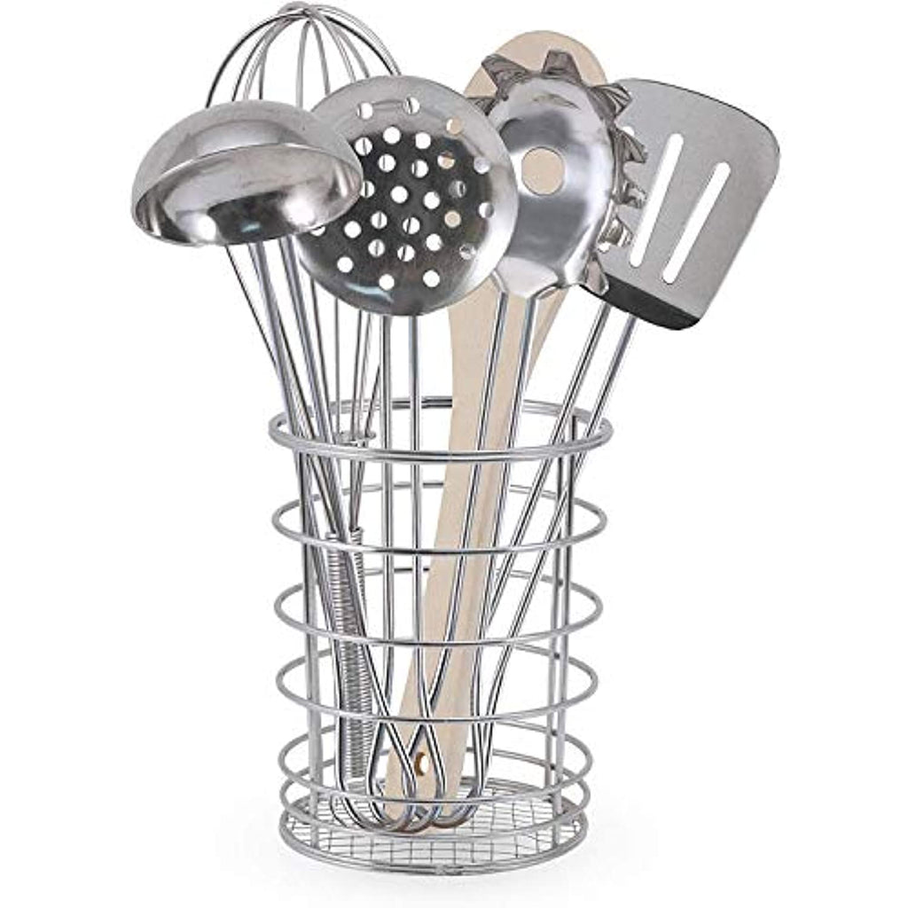 Melissa & Doug Stir & Serve Cooking Toy Utensils: Let's Play House! Pretend Play Set & 1 Scratch Art Mini-Pad Bundle (09351)