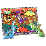 Melissa & Doug Chunky Wooden Puzzle Bundle - Dinosaurs, Construction, Tools and Vehicles